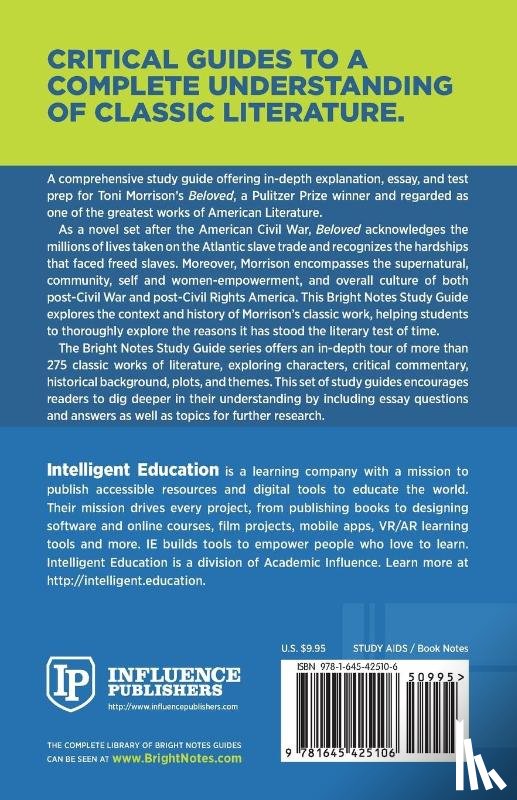 Intelligent Education - Study Guide to Beloved by Toni Morrison