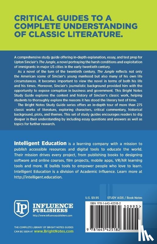 Intelligent Education - Study Guide to The Jungle by Upton Sinclair