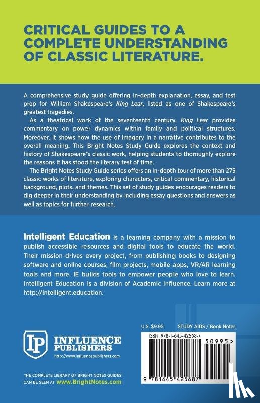 Intelligent Education - Study Guide to King Lear by William Shakespeare