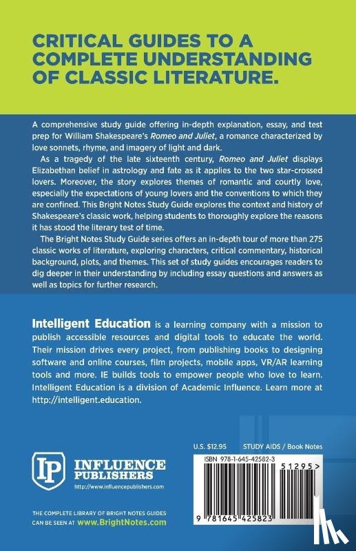 Intelligent Education - Study Guide to Romeo and Juliet by William Shakespeare