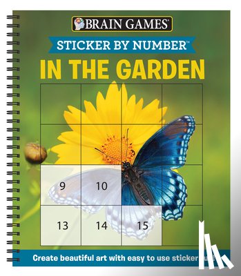 Publications International Ltd - Brain Games - Sticker by Number: In the Garden (Easy - Square Stickers): Create Beautiful Art with Easy to Use Sticker Fun!