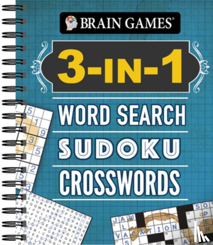 Publications International Ltd - Brain Games - 3-In-1: Word Search, Sudoku, Crosswords