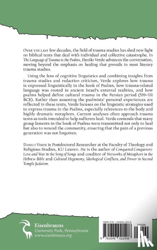 Verde, Danilo - The Language of Trauma in the Psalms