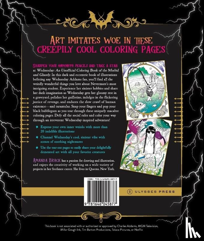 Brack, Amanda - Wednesday: An Unofficial Coloring Book of the Morbid and Ghastly
