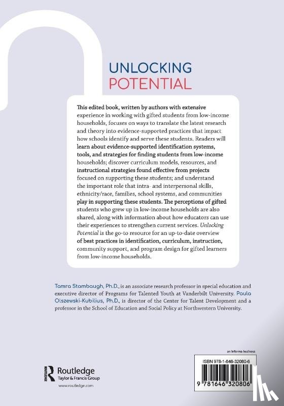 Stambaugh, Tamra, Olszewski-Kubilius, Paula - Unlocking Potential