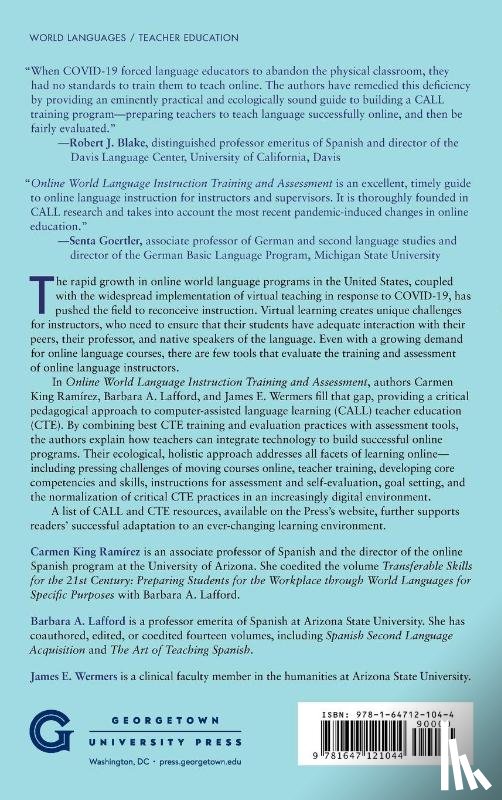 King Ramirez, Carmen, Lafford, Barbara A., Wermers, James E. - Online World Language Instruction Training and Assessment