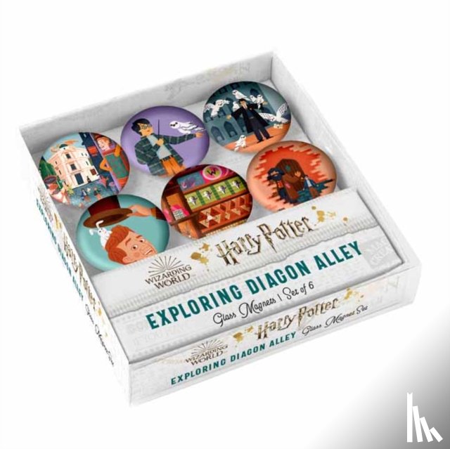 Insight Editions - Harry Potter: Exploring Diagon Alley Glass Magnet Set