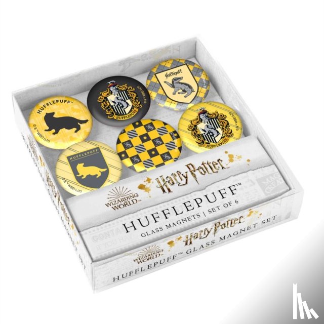 Insight Editions - Harry Potter: Hufflepuff Glass Magnet Set