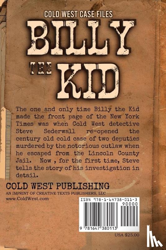 Sederwall, Steven M - The Dirty on Billy the Kid