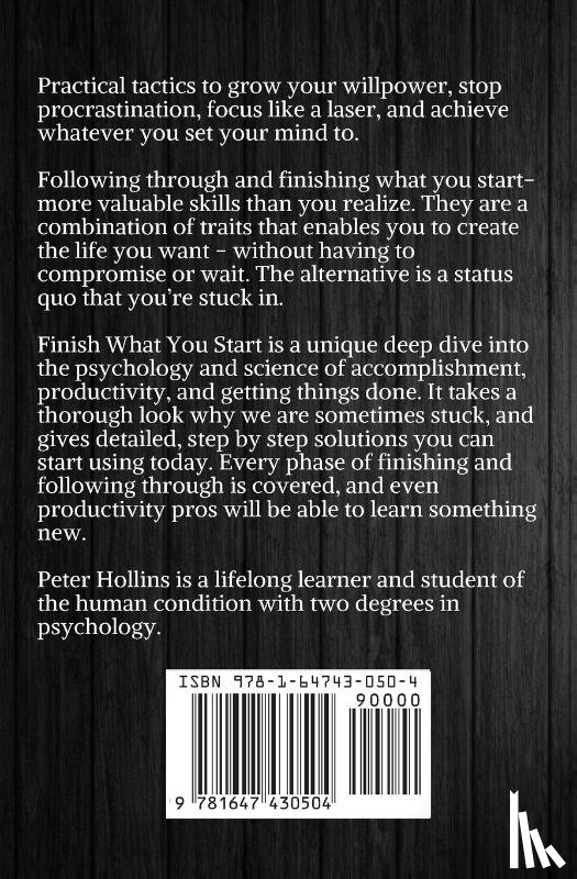 Peter Hollins - Finish What You Start