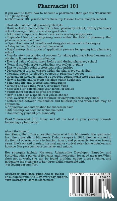 Howexpert, Klemz Pharmd, Ann - Pharmacist 101