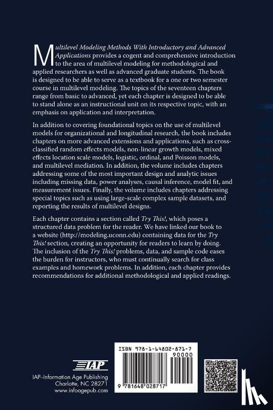  - Multilevel Modeling Methods with Introductory and Advanced Applications