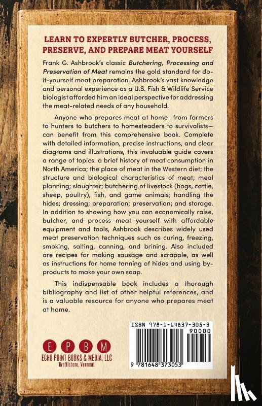 Ashbrook, Frank G. - Butchering , Processing and Preservation of Meat