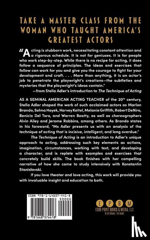 Adler, Stella - The Technique of Acting