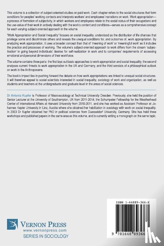  - Work Appropriation and Social Inequality