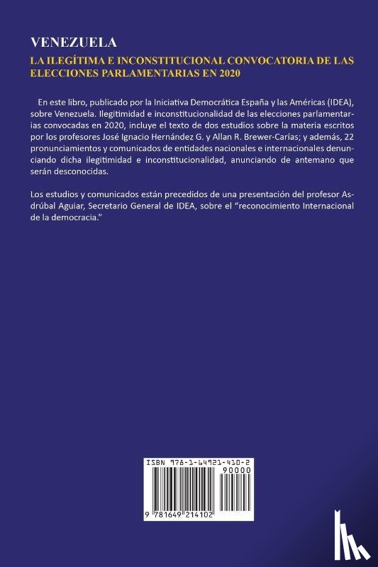 Hernandez G, Jose Ignacio, Brewer-Carias, Allan R - Venezuela