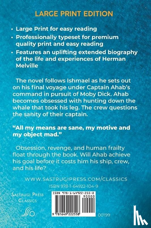 Melville, Herman - Moby Dick (LARGE PRINT, Extended Biography)