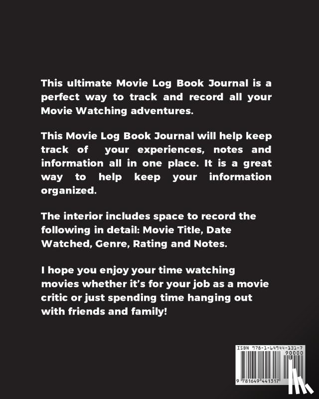 Newton, Amy - Movie Log Book