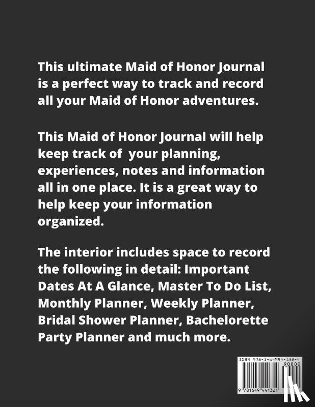 Newton, Amy - Maid Of Honor Planner