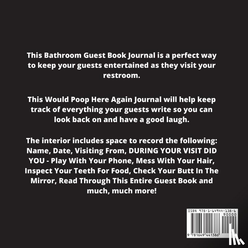 Newton, Amy - Would Poop Here Again, Bathroom Guest Book