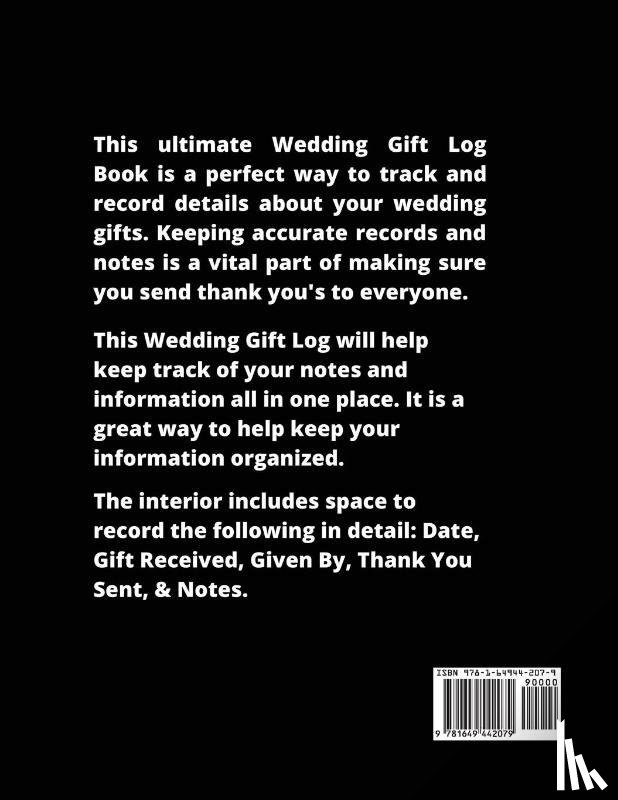 Newton, Amy - Wedding Gift Log