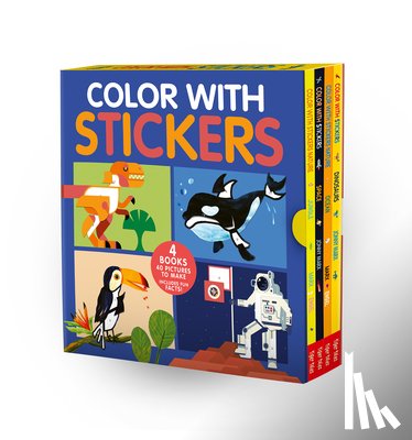 Marx, Jonny - Color with Stickers 4-Book Boxed Set: Dinosaurs; Space; Jungle; Ocean
