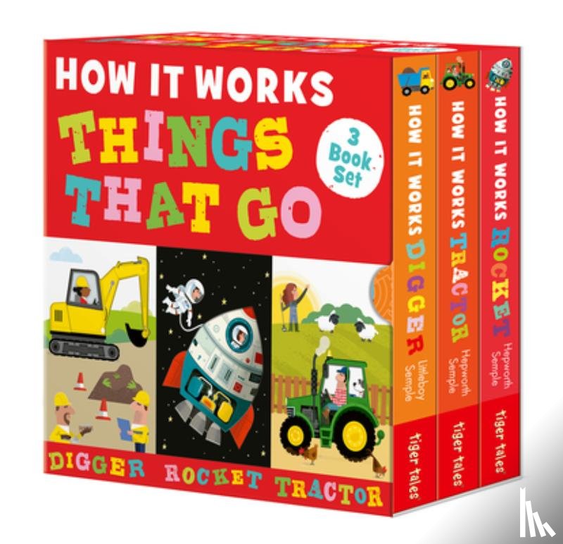 Hepworth, Amelia - How It Works: Things That Go 3-Book Boxed Set: Digger; Rocket; Tractor