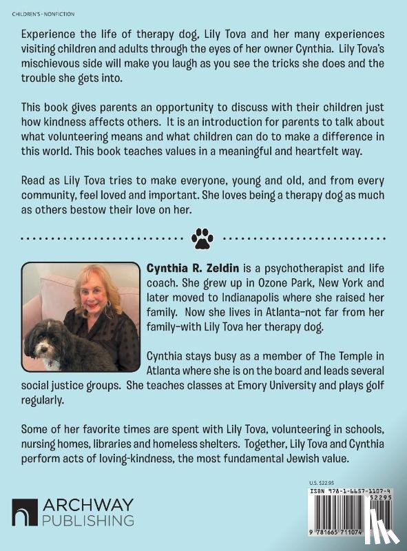 Zeldin, Cynthia R - Lily Tova the Therapy Dog