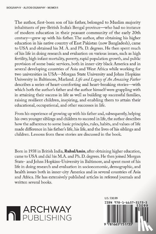 Amin, Ruhul - Life and Legacy of An Amazing Father