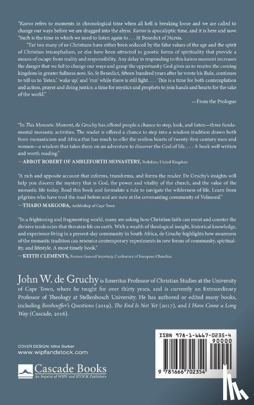 de Gruchy, John W - This Monastic Moment