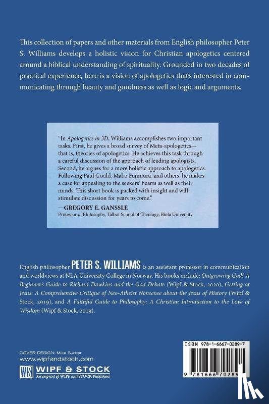 Williams, Peter S - Apologetics in 3D