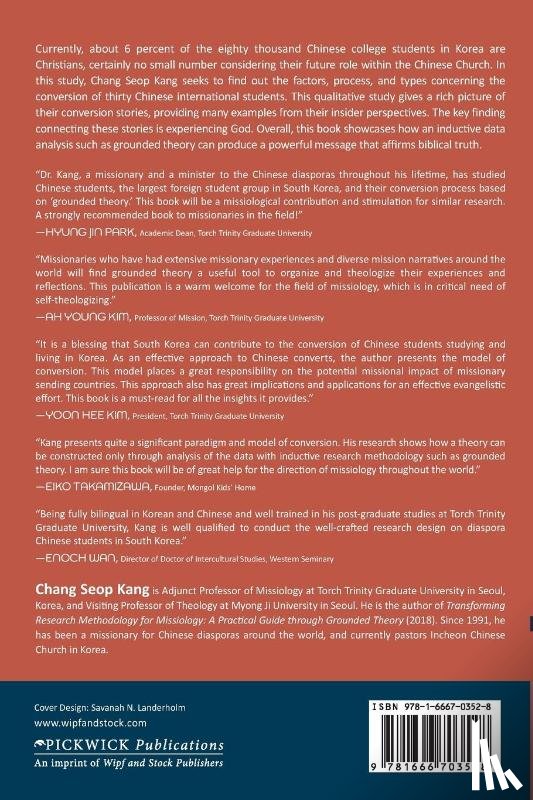 Kang, Chang Seop - Conversion of Chinese Students in Korea to Evangelical Christianity