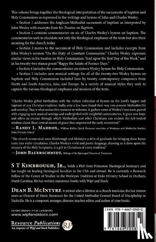  - A Theology of the Sacraments Interpreted by John and Charles Wesley