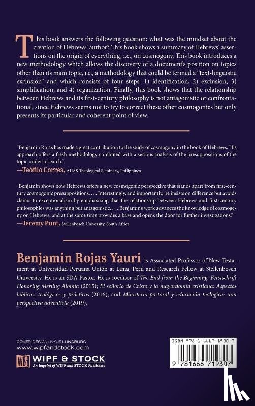 Yauri, Benjamin Rojas - Hebrews' Cosmogonic Presuppositions