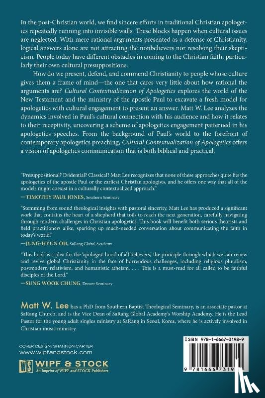 Lee, Matt W - Cultural Contextualization of Apologetics