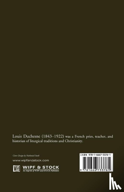 Duchesne, L - Christian Worship