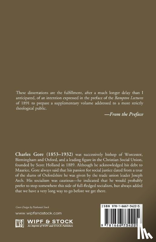 Gore, Charles - Dissertations on Subjects Connected with the Incarnation