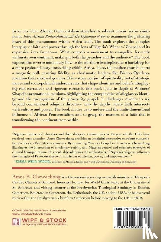 Chewachong, Amos B. - Intra-African Pentecostalism and the Dynamics of Power