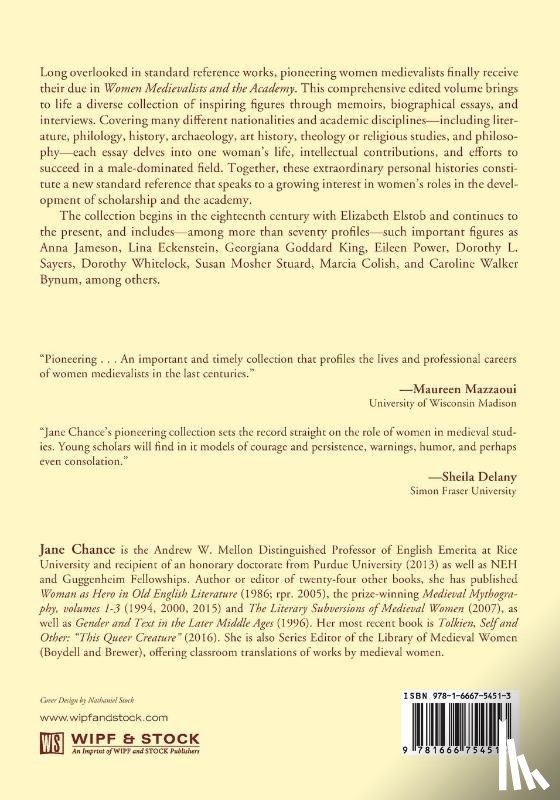 Chance, Jane - Women Medievalists and the Academy, Volume 1