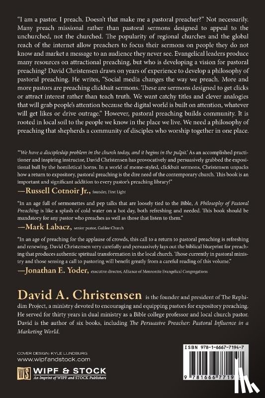 Christensen, David A. - A Philosophy of Pastoral Preaching