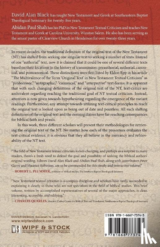  - Can We Recover the Original Text of the New Testament?