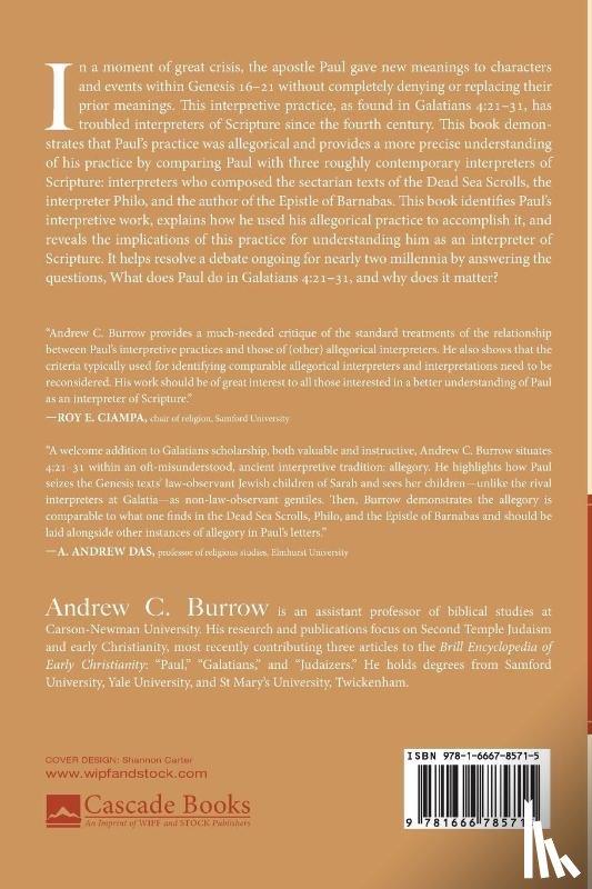 Burrow, Andrew C. - Paul the Allegorist