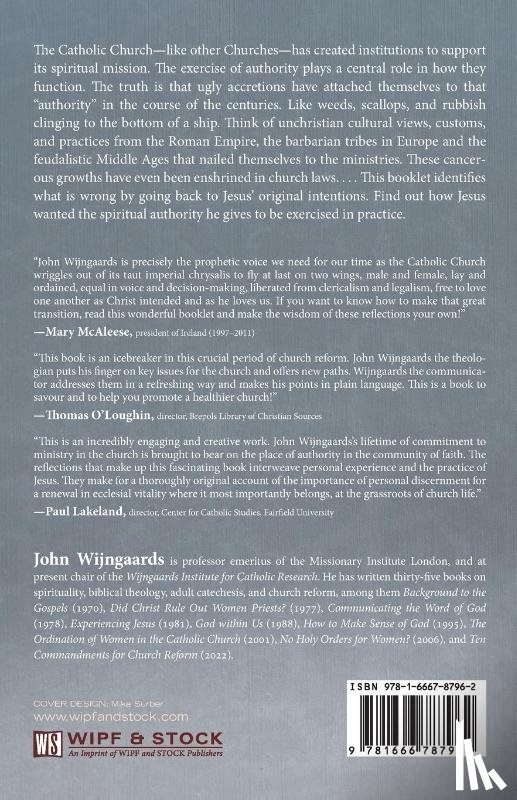 Wijngaards, John - Christ's Idea of Authority in the Church