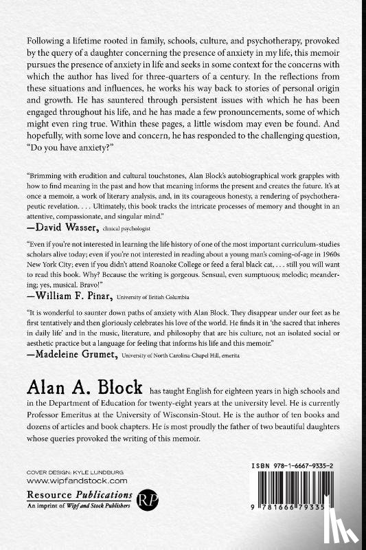 Block, Alan A - Anxious Am I?