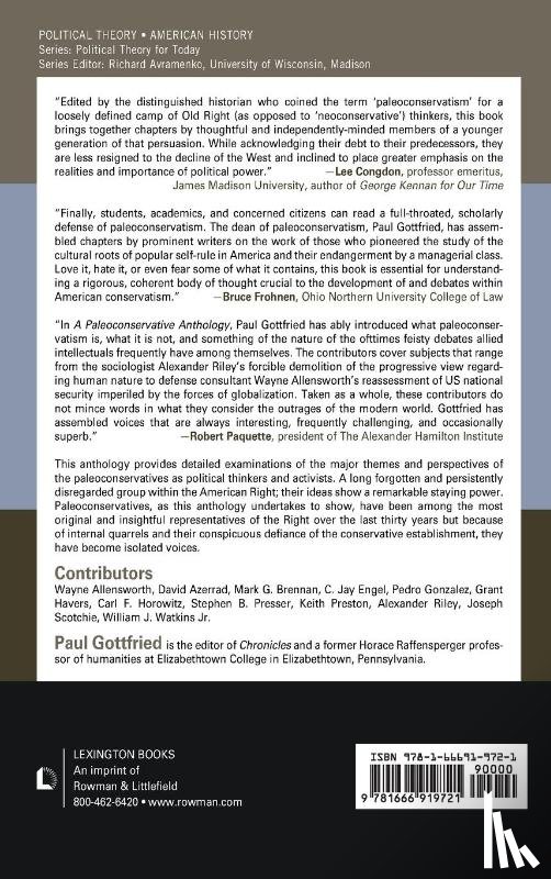  - A Paleoconservative Anthology