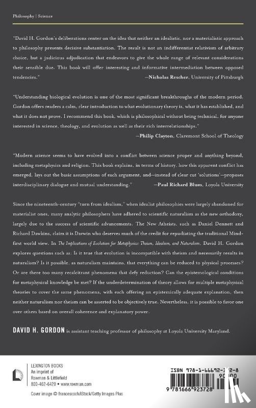 Gordon, David H. - The Implications of Evolution for Metaphysics