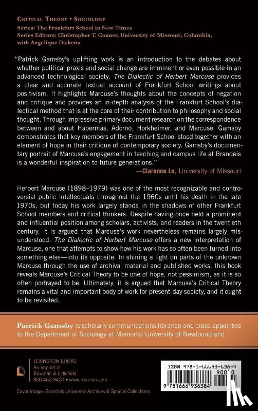 Gamsby, Patrick - The Dialectic of Herbert Marcuse