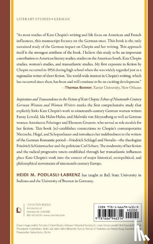 Podlasli-Labrenz, Heidi M. - Inspiration and Transcendence in the Fiction of Kate Chopin