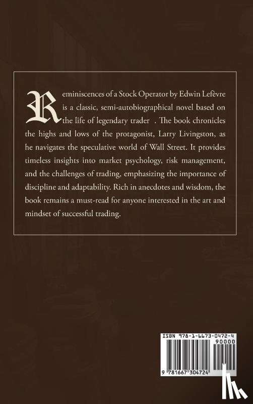 Lefevre, Edwin - Reminiscences of a Stock Operator