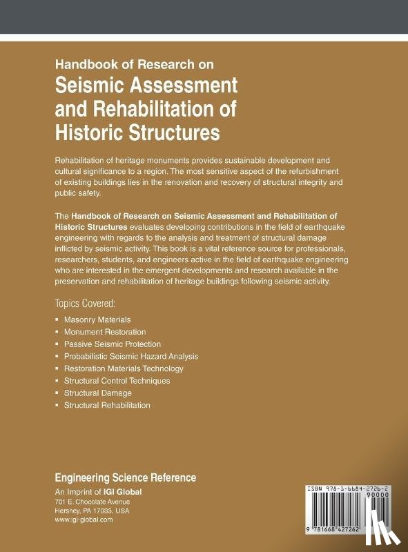 Asteris, Panagiotis G - Handbook of Research on Seismic Assessment and Rehabilitation of Historic Structures, Vol 1